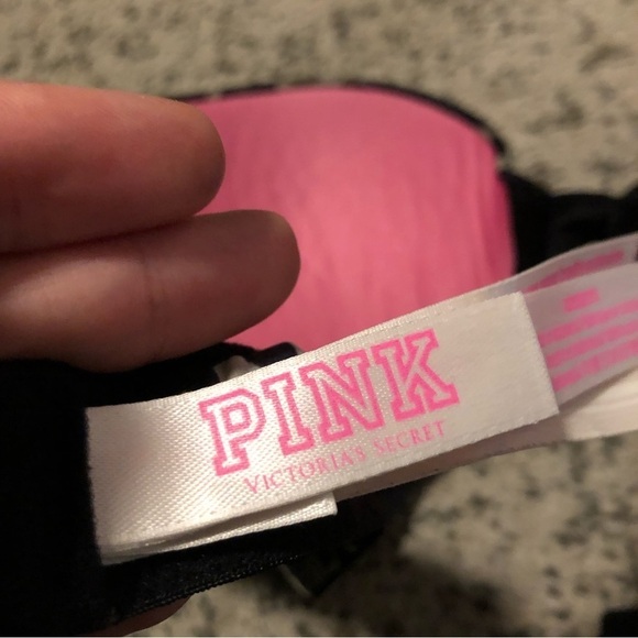 PINK Victoria’s Secret Black & Green Camo Wear Everywhere Push-Up Bra Size 32B - Picture 7 of 9